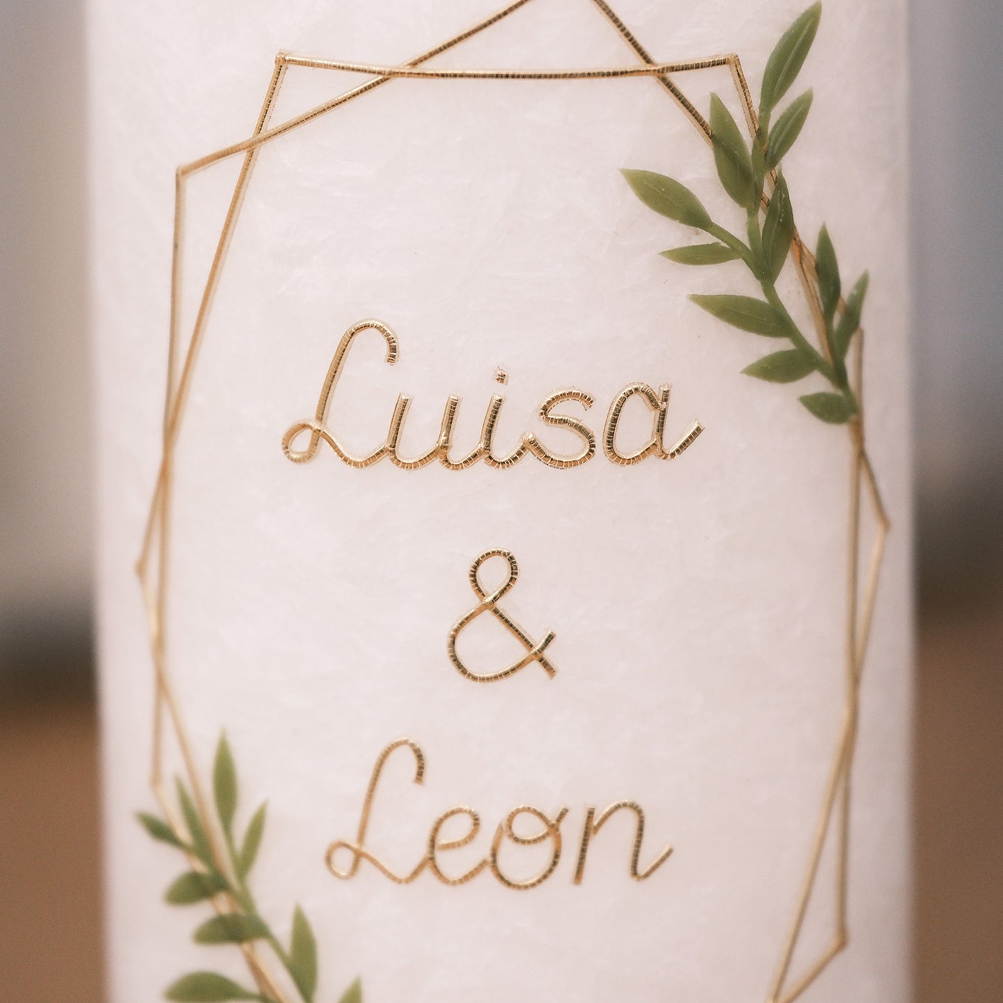 Hochzeitskerze Luisa & Leon - Rosis Kerzen