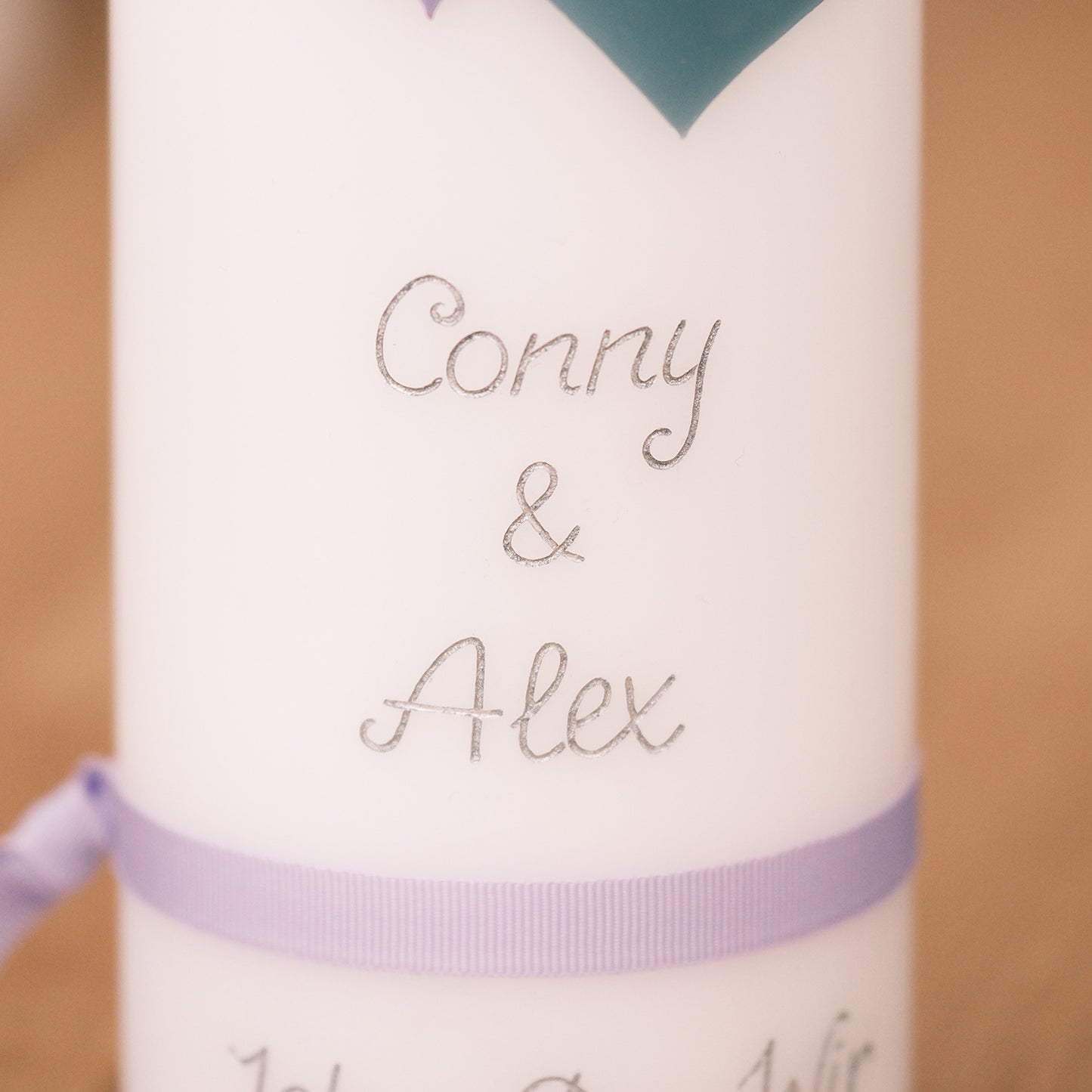 Hochzeitskerze Conny & Alex - Rosis Kerzen