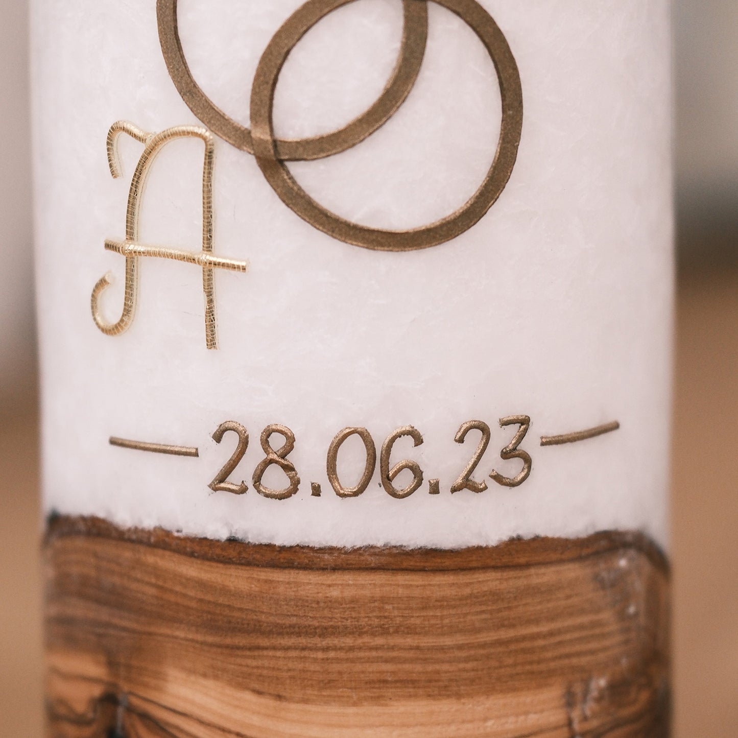 Hochzeitskerze Amelie & Mark - Rosis Kerzen