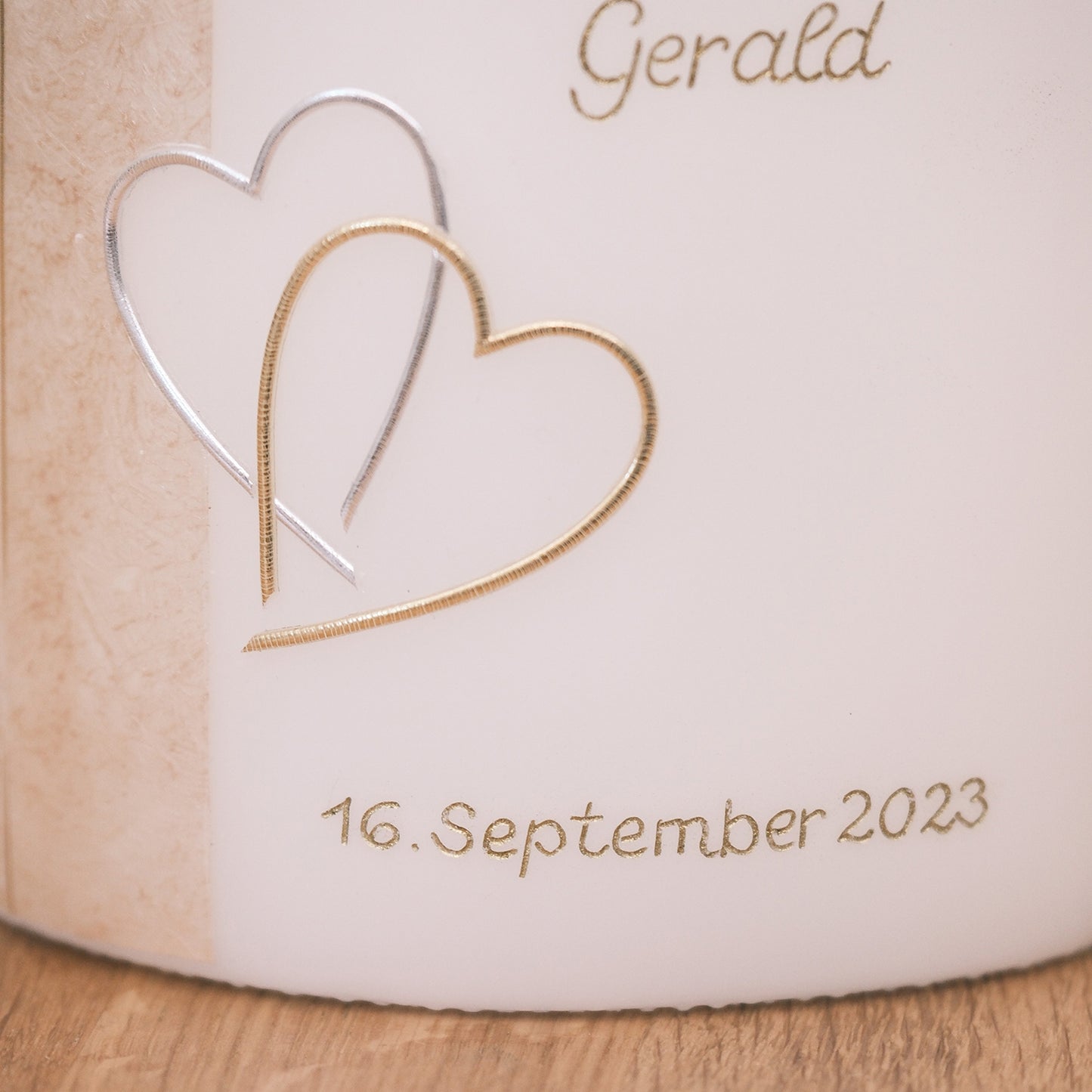 Hochzeitskerze Sieglinde & Gerald - Rosis Kerzen