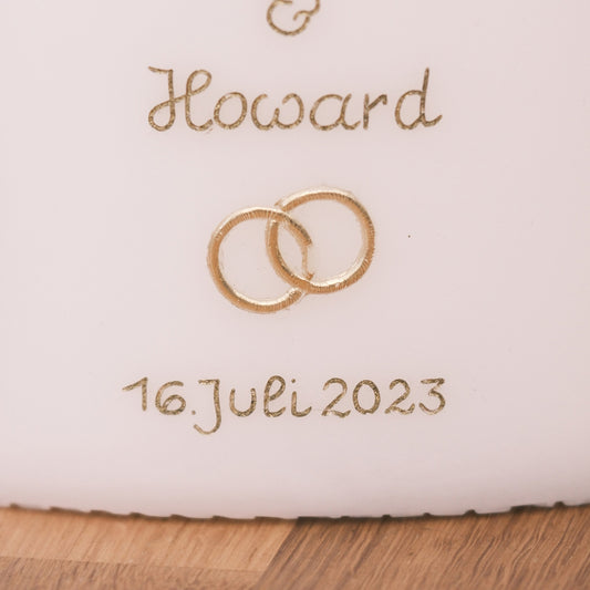 Hochzeitskerze Hannah & Howard - Rosis Kerzen