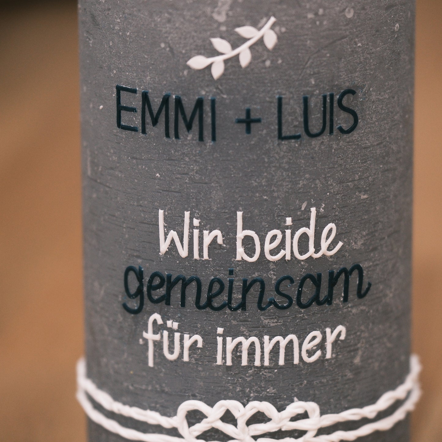 Hochzeitskerze Emmi & Luis - Rosis Kerzen