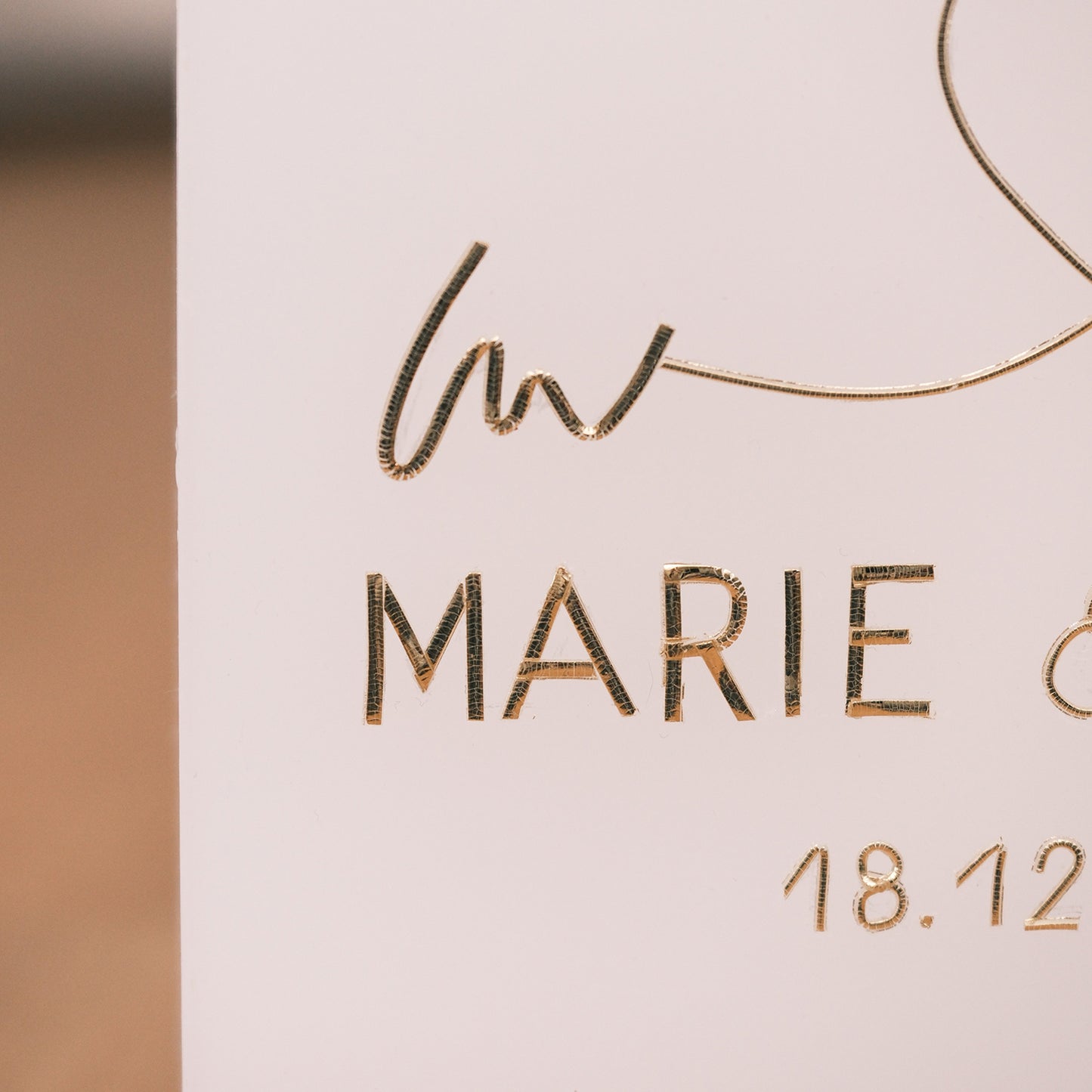 Hochzeitskerze Marie & Trent