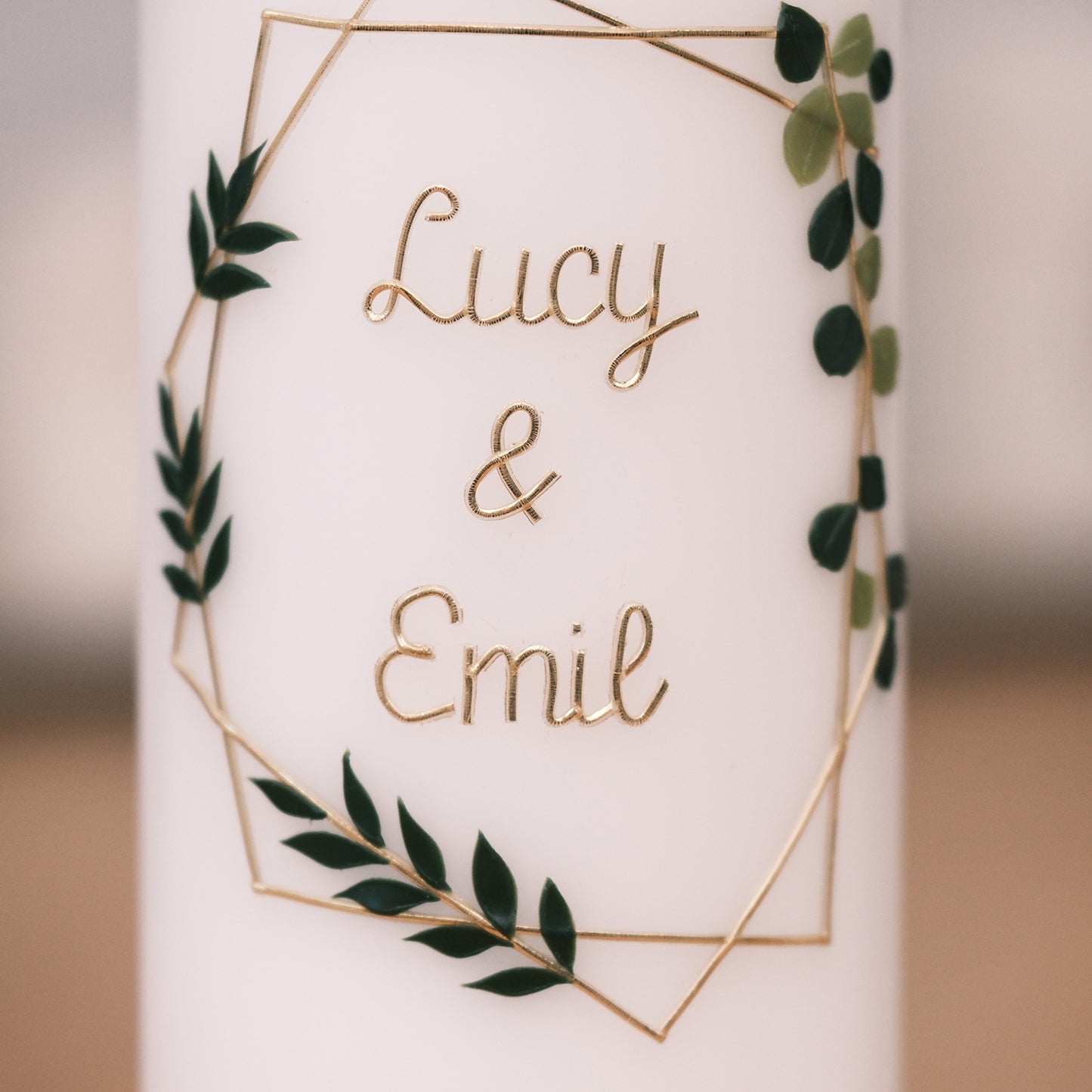 Hochzeitskerze Lucy & Emil - Rosis Kerzen
