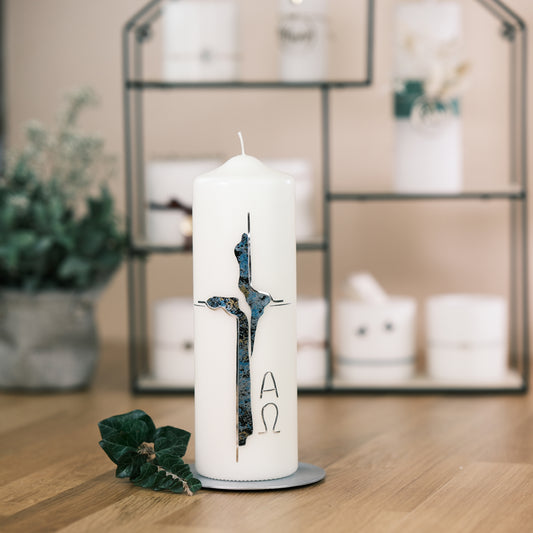 Trauerkerze "Inneres Licht" - Rosis Kerzen blau