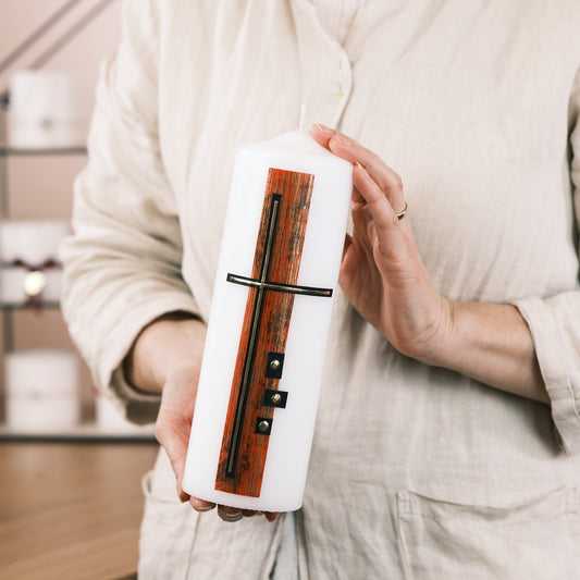 Trauerkerze "In jedem Ende steht ein Anfang" (ohne Spruch) - Rosis Kerzen