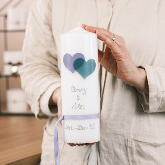 Hochzeitskerze Conny & Alex - Rosis Kerzen