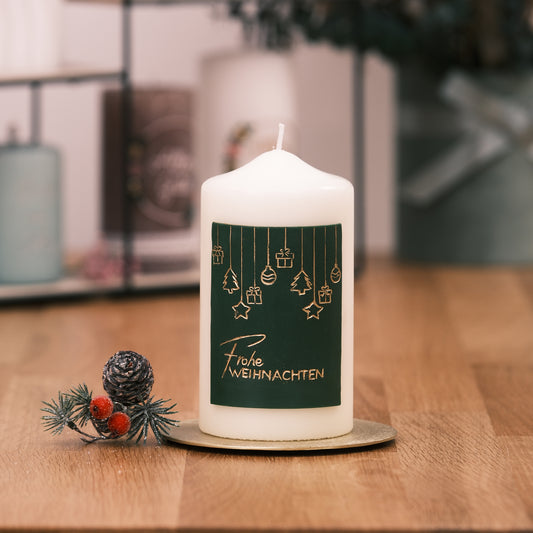 Weihnachtskerze "Frohe Weihnachten"