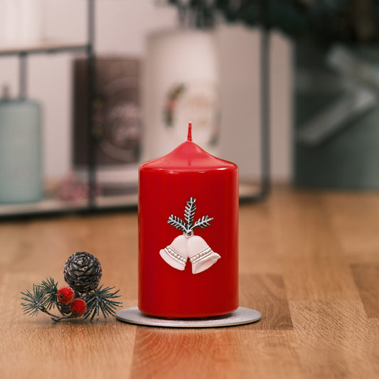 Weihnachtskerze mit Glocken