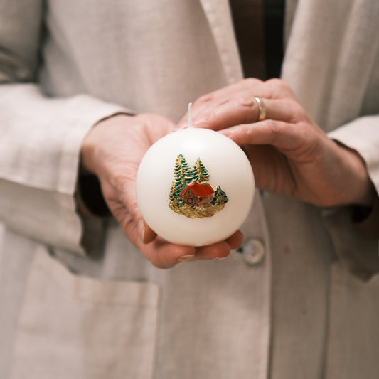 Weihnachtskerze "Winter wonderland"