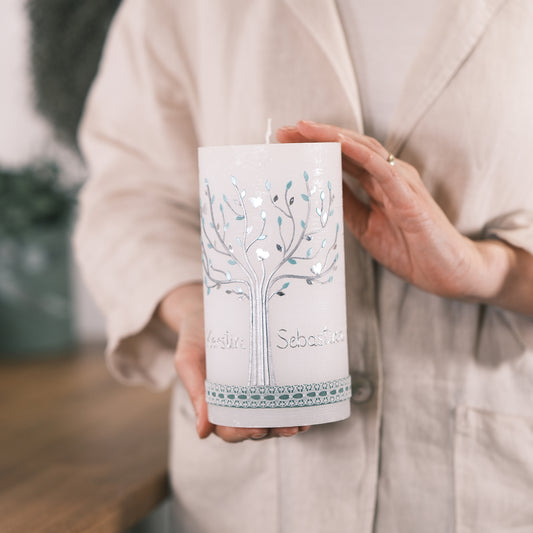 Hochzeitskerze Kerstin & Sebastian - Rosis Kerzen