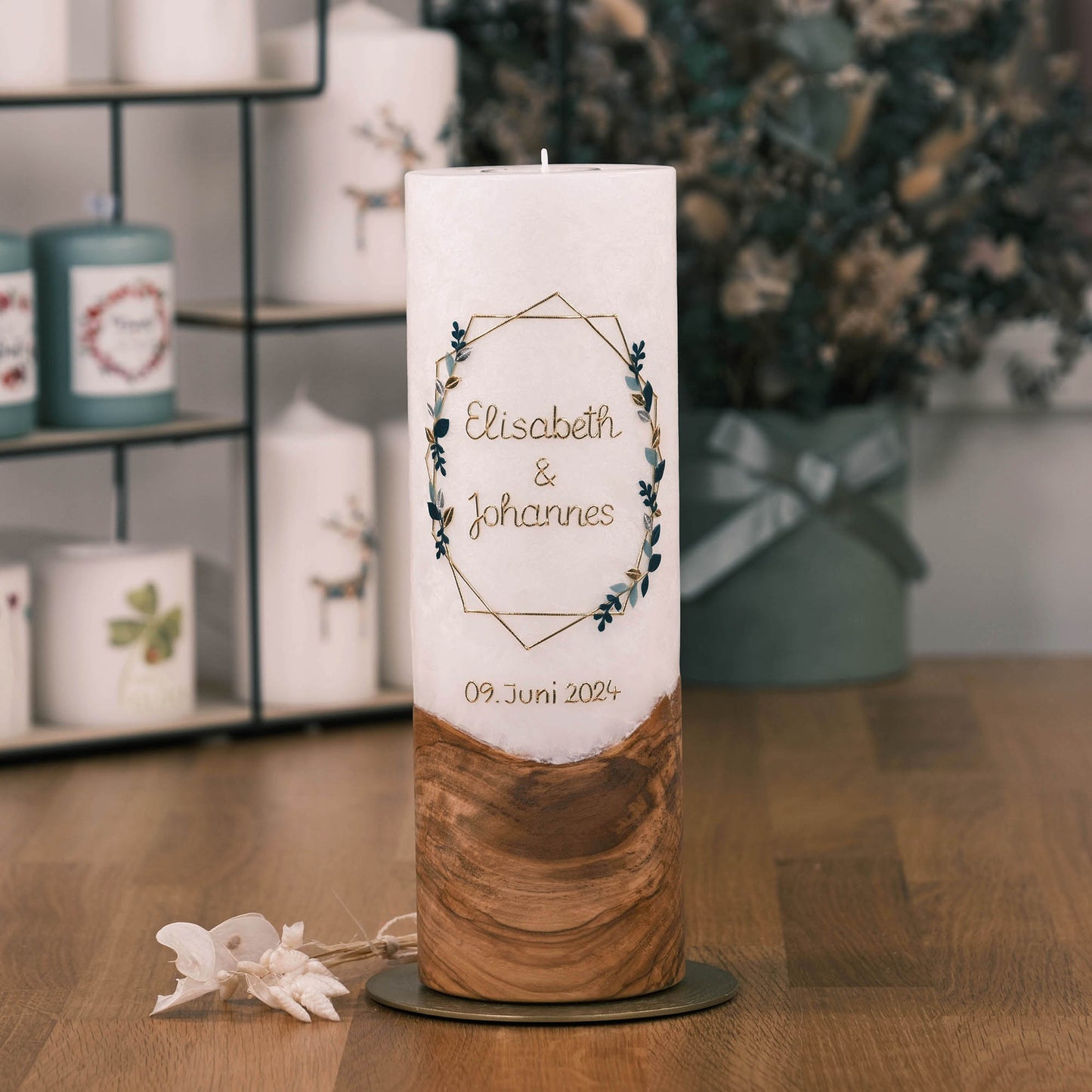 Hochzeitskerze Elisabeth & Johannes