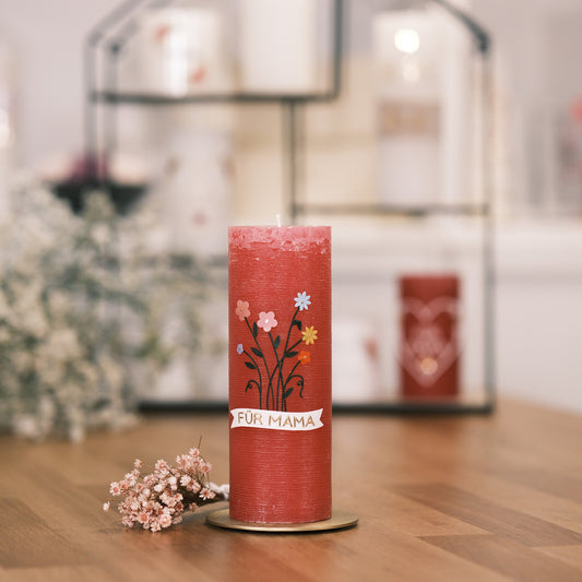 Blumenstrauß für Mama - Rosis Kerzen rot