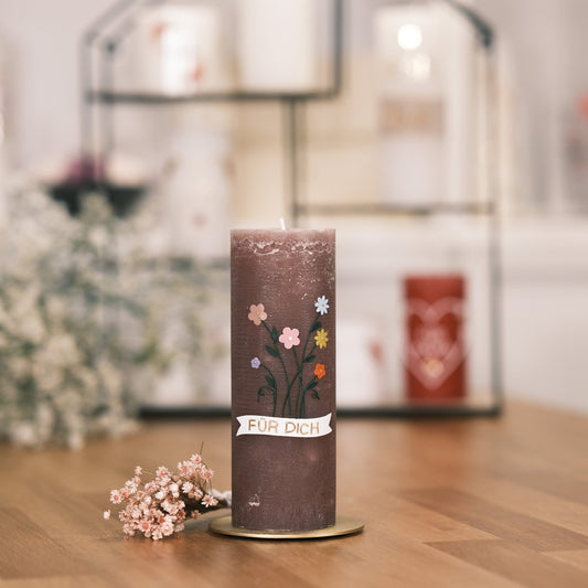 Blumenstrauß für dich - Rosis Kerzen braun