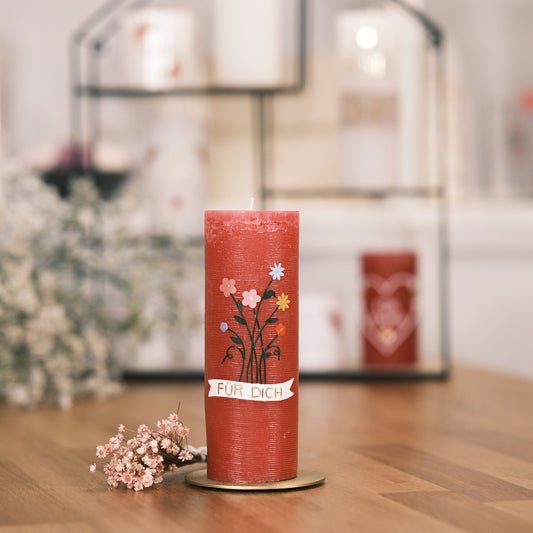 Blumenstrauß für dich - Rosis Kerzen rot