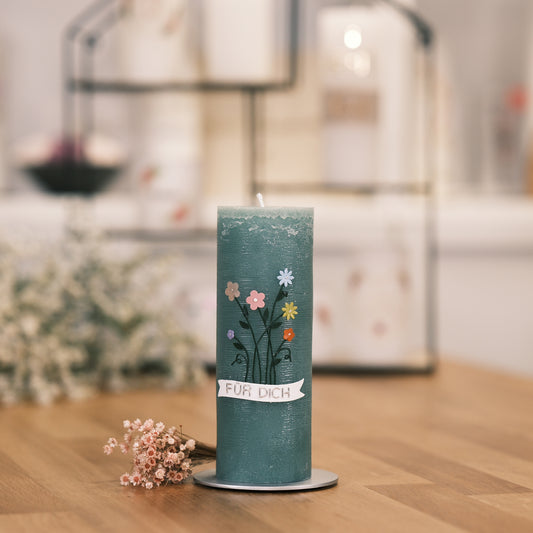 Blumenstrauß für dich - Rosis Kerzen grün
