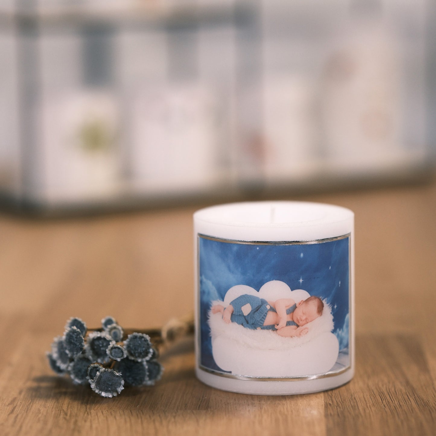 Paten- und Tischkerzen mit personalisiertem Foto - Rosis Kerzen 3er Set