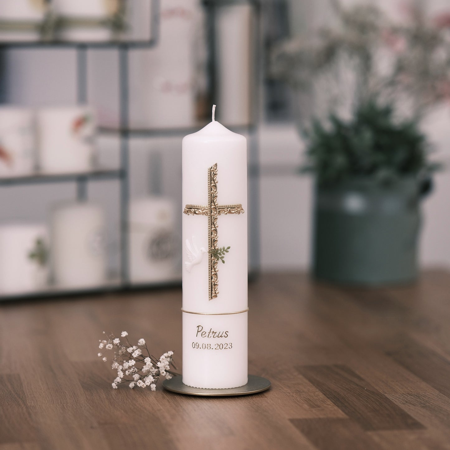 Taufkerze Petrus - Rosis Kerzen