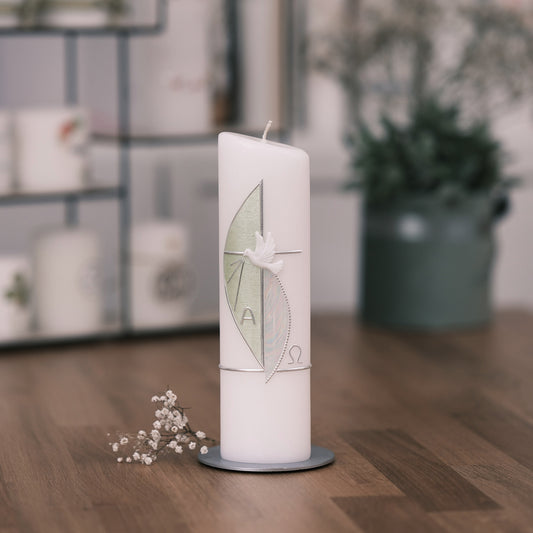 Taufkerze Barbara - Rosis Kerzen grün