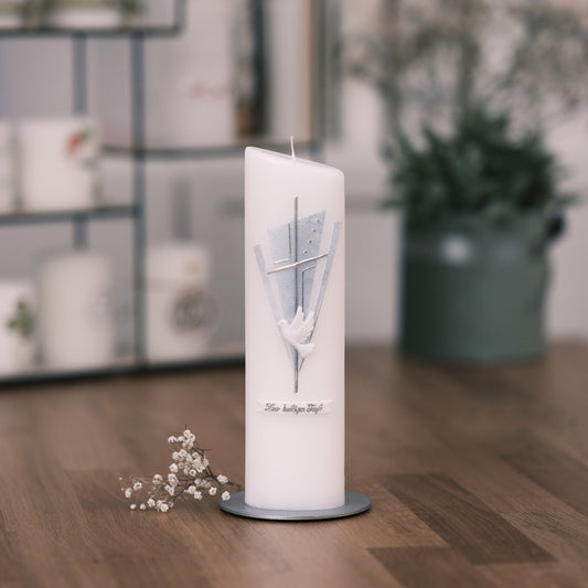 Taufkerze Stefan - Rosis Kerzen blau