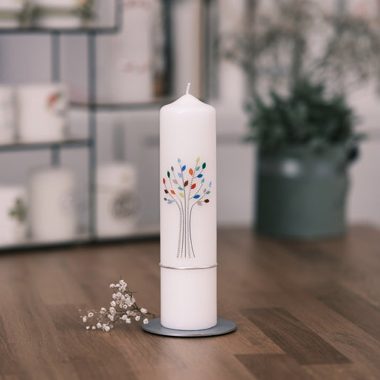 Taufkerze Sarah - Rosis Kerzen silber