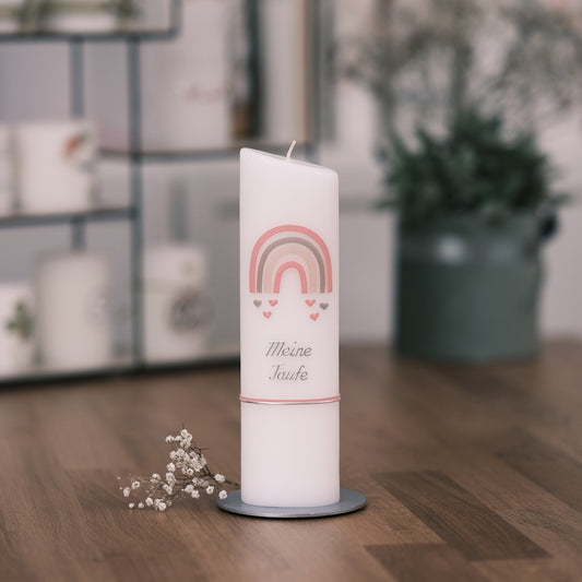 Taufkerze Xaver - Rosis Kerzen rosa