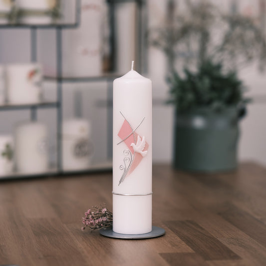 Taufkerze Ralf - Rosis Kerzen rosa