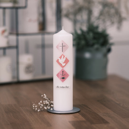 Taufkerze Marko - Rosis Kerzen rosa