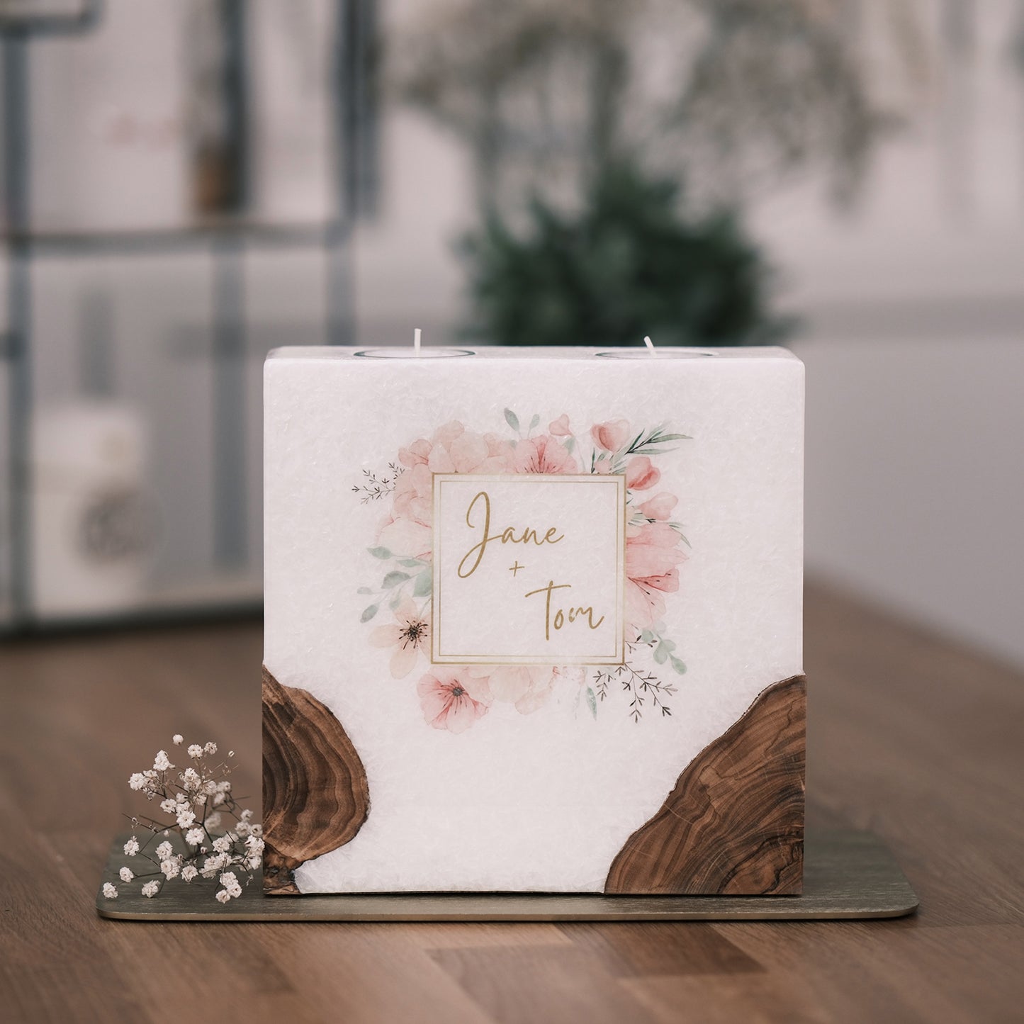 Hochzeitskerze Jane & Tom - Rosis Kerzen