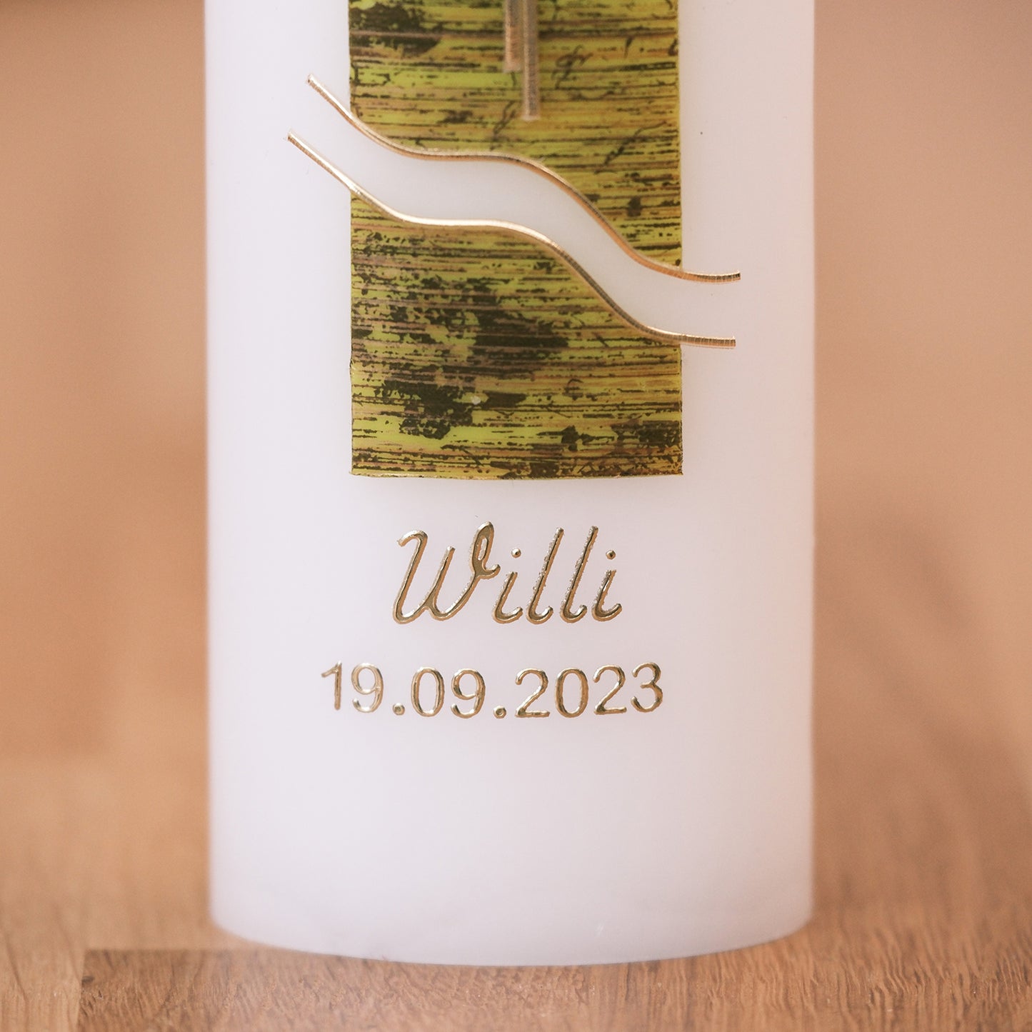 Taufkerze Willi - Rosis Kerzen