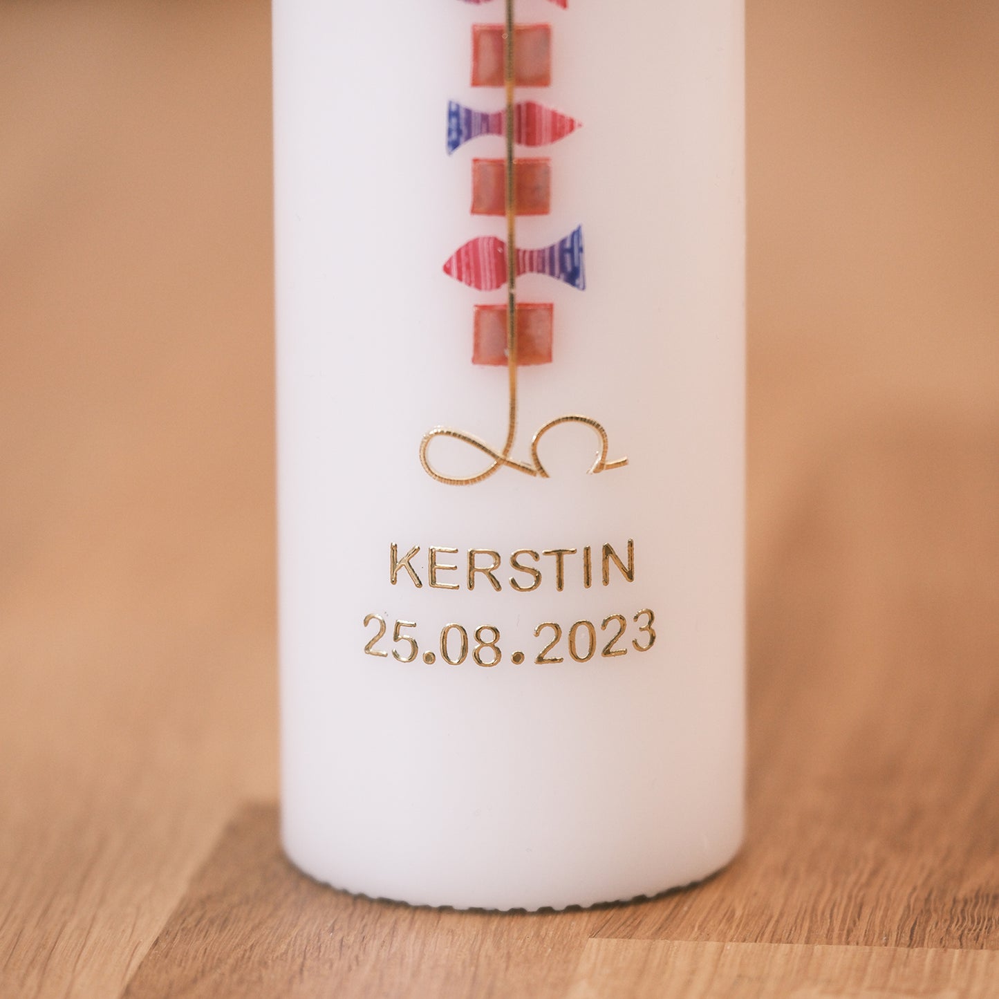 Taufkerze Kerstin - Rosis Kerzen