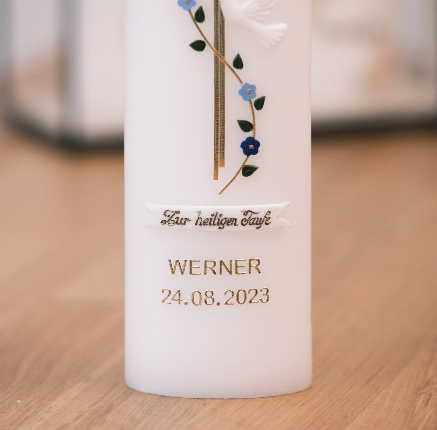 Taufkerze Werner - Rosis Kerzen