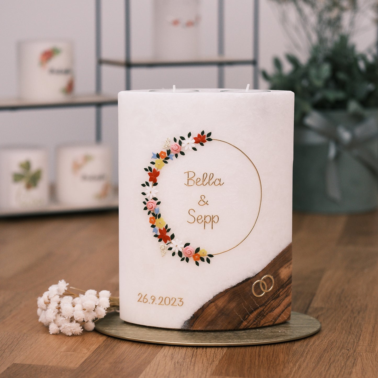Hochzeitskerze Bella & Sepp - Rosis Kerzen