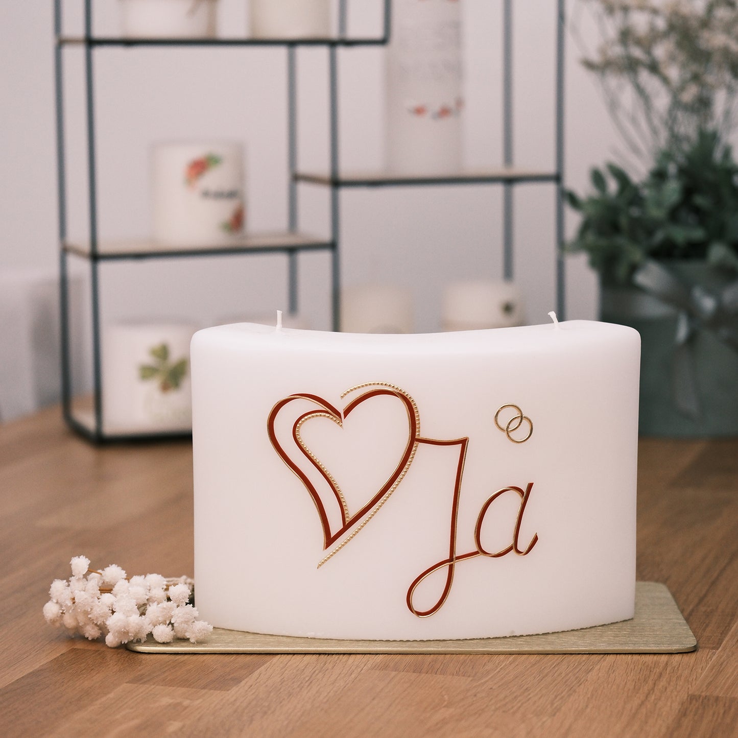 Hochzeitskerze "Ja"