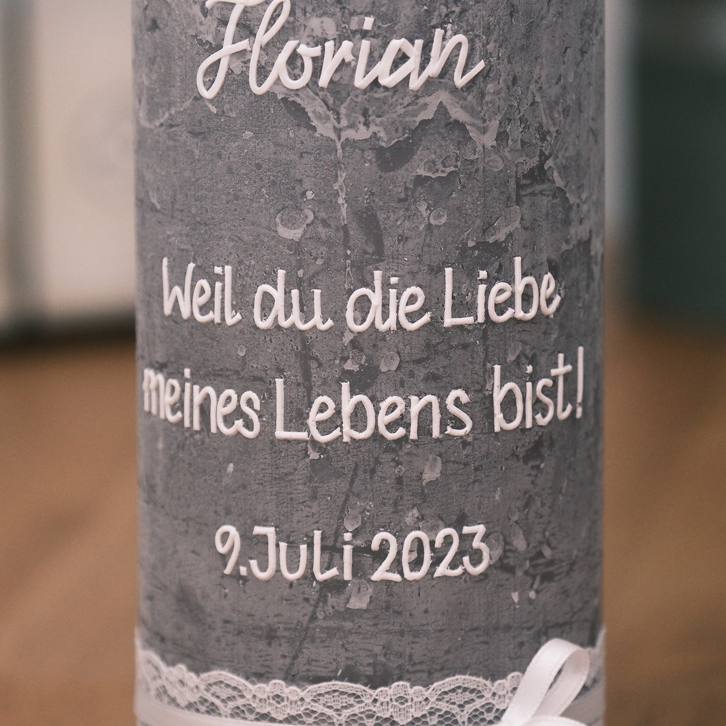 Hochzeitskerze Sandra & Florian