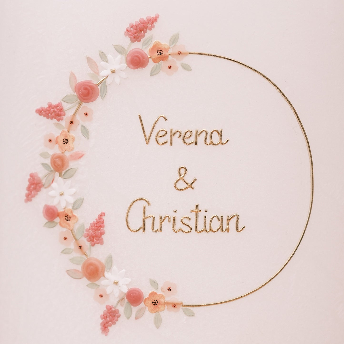Hochzeitskerze Verena & Christian - Rosis Kerzen
