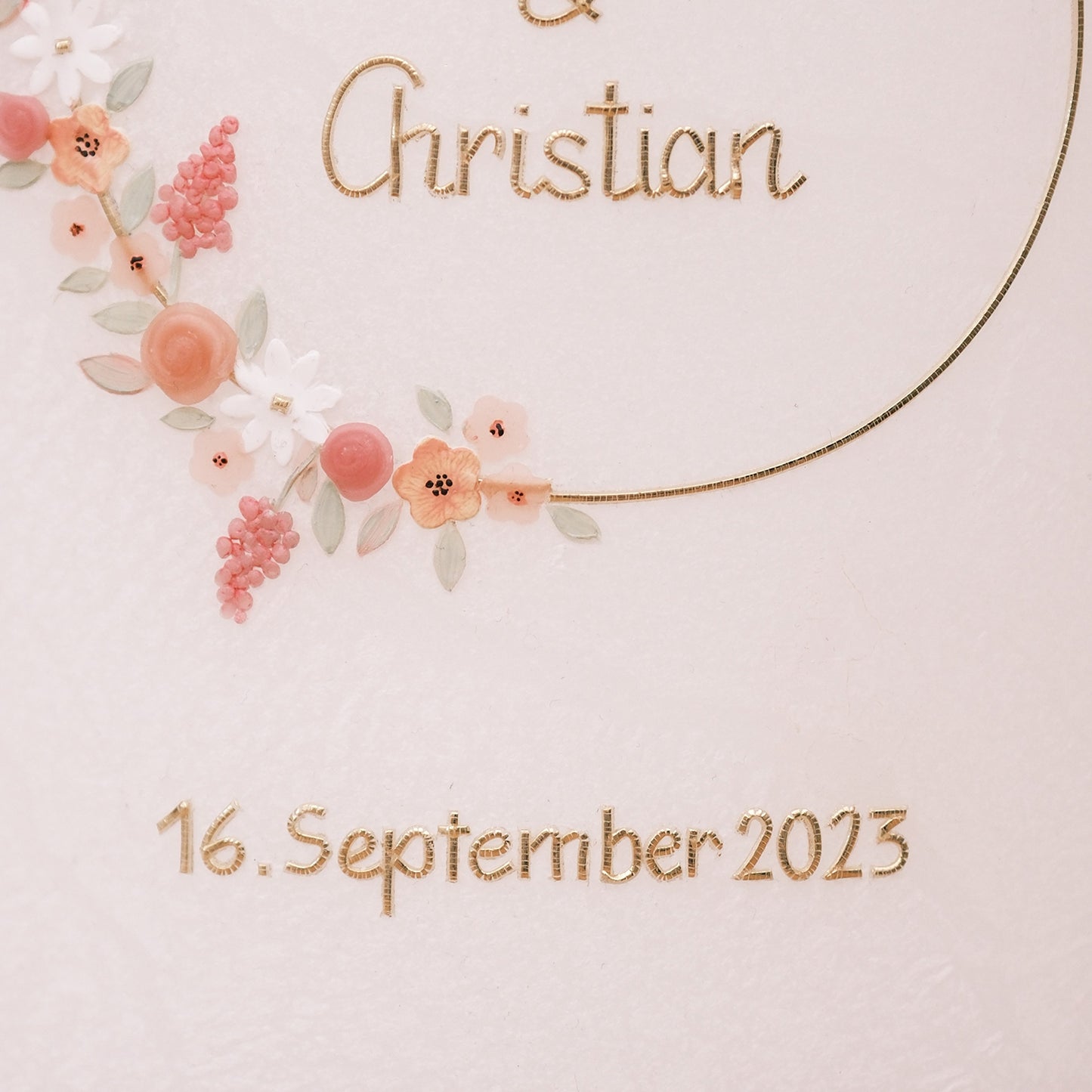 Hochzeitskerze Verena & Christian - Rosis Kerzen