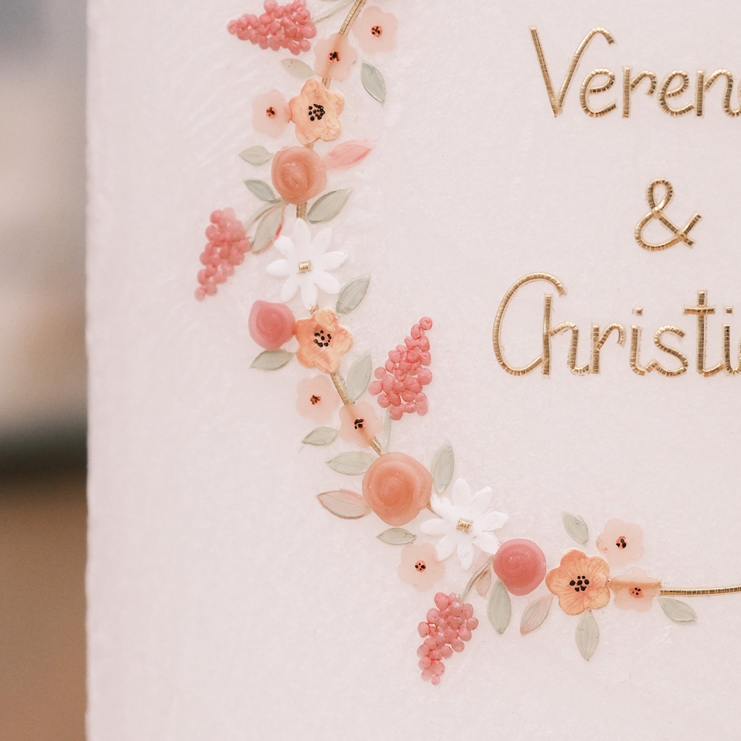 Hochzeitskerze Verena & Christian - Rosis Kerzen