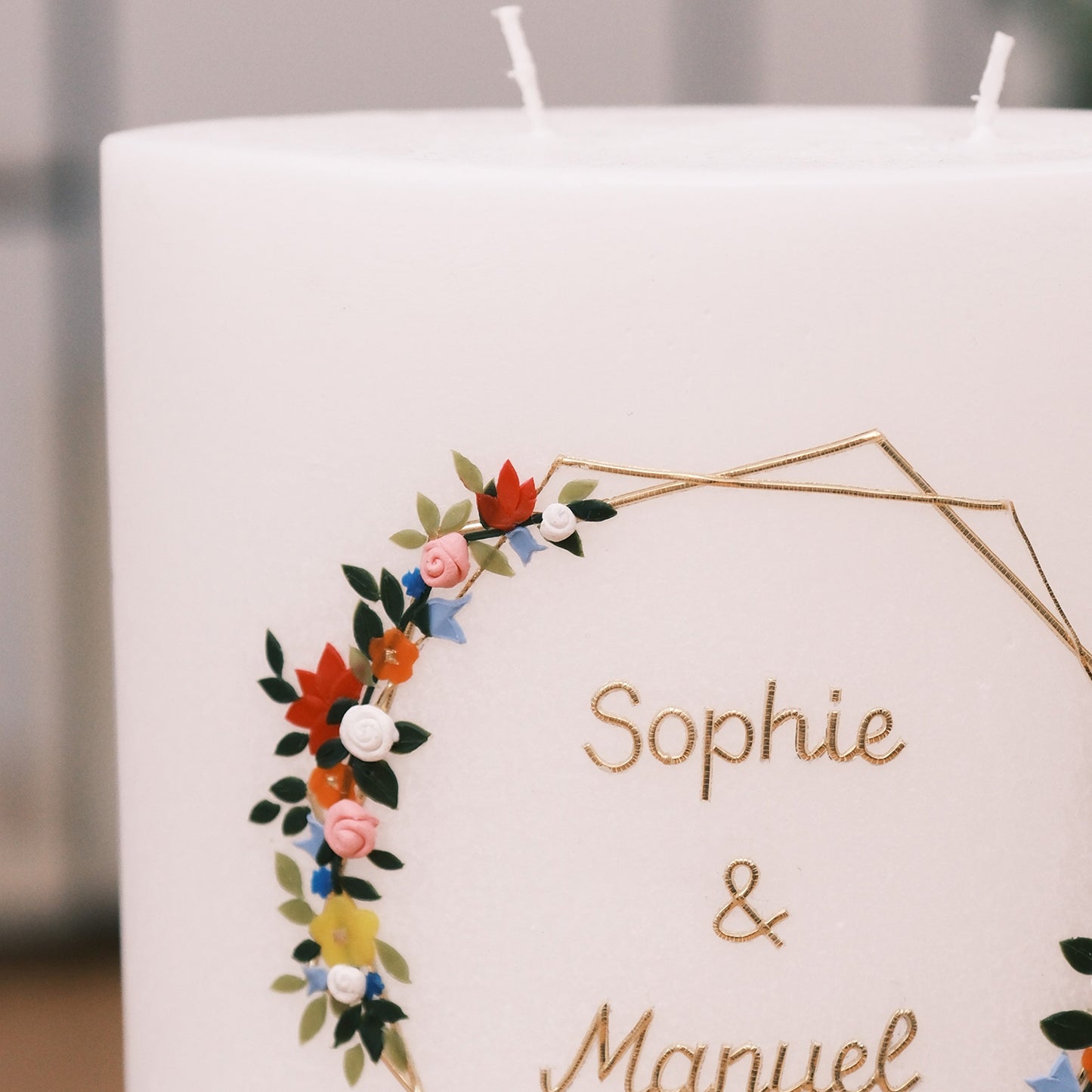 Hochzeitskerze Sophie & Manuel