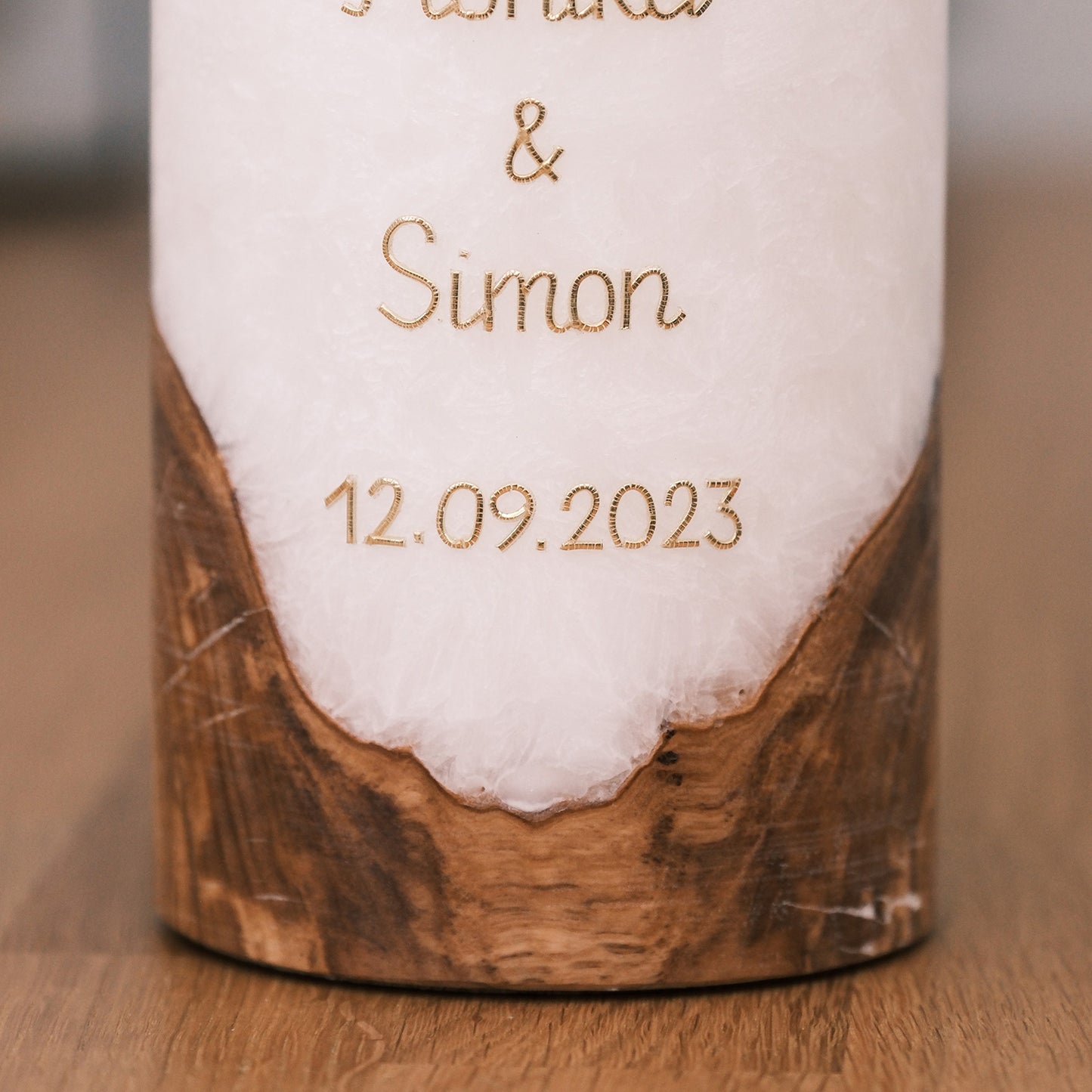 Hochzeitskerze Monika & Simon