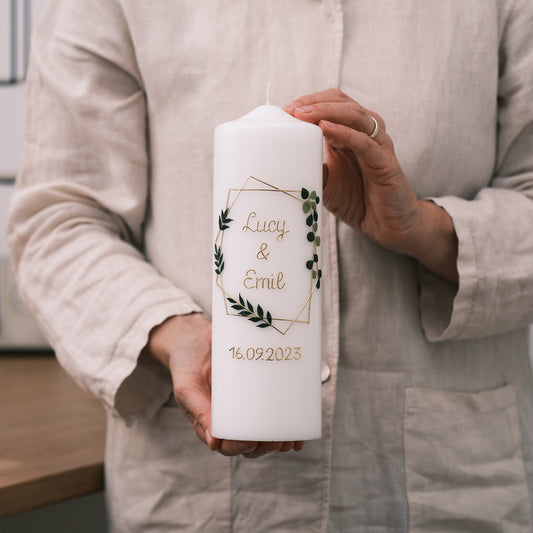 Hochzeitskerze Lucy & Emil - Rosis Kerzen