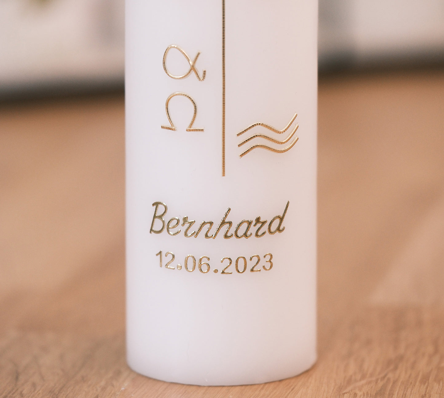 Taufkerze Bernhard - Rosis Kerzen
