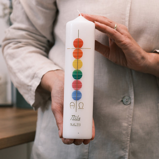 Taufkerze Nils - Rosis Kerzen