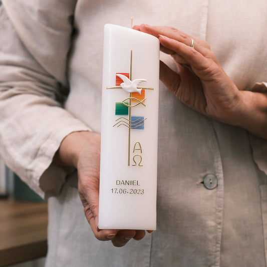 Taufkerze Daniel - Rosis Kerzen