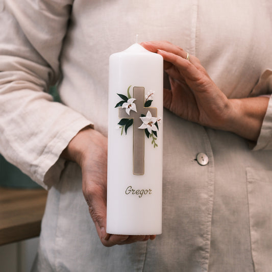 Taufkerze Gregor - Rosis Kerzen