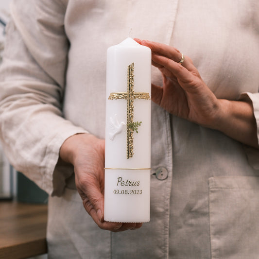 Taufkerze Petrus - Rosis Kerzen