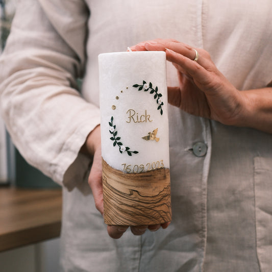 Taufkerze Rick - Rosis Kerzen