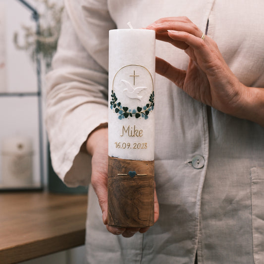 Taufkerze Mike - Rosis Kerzen