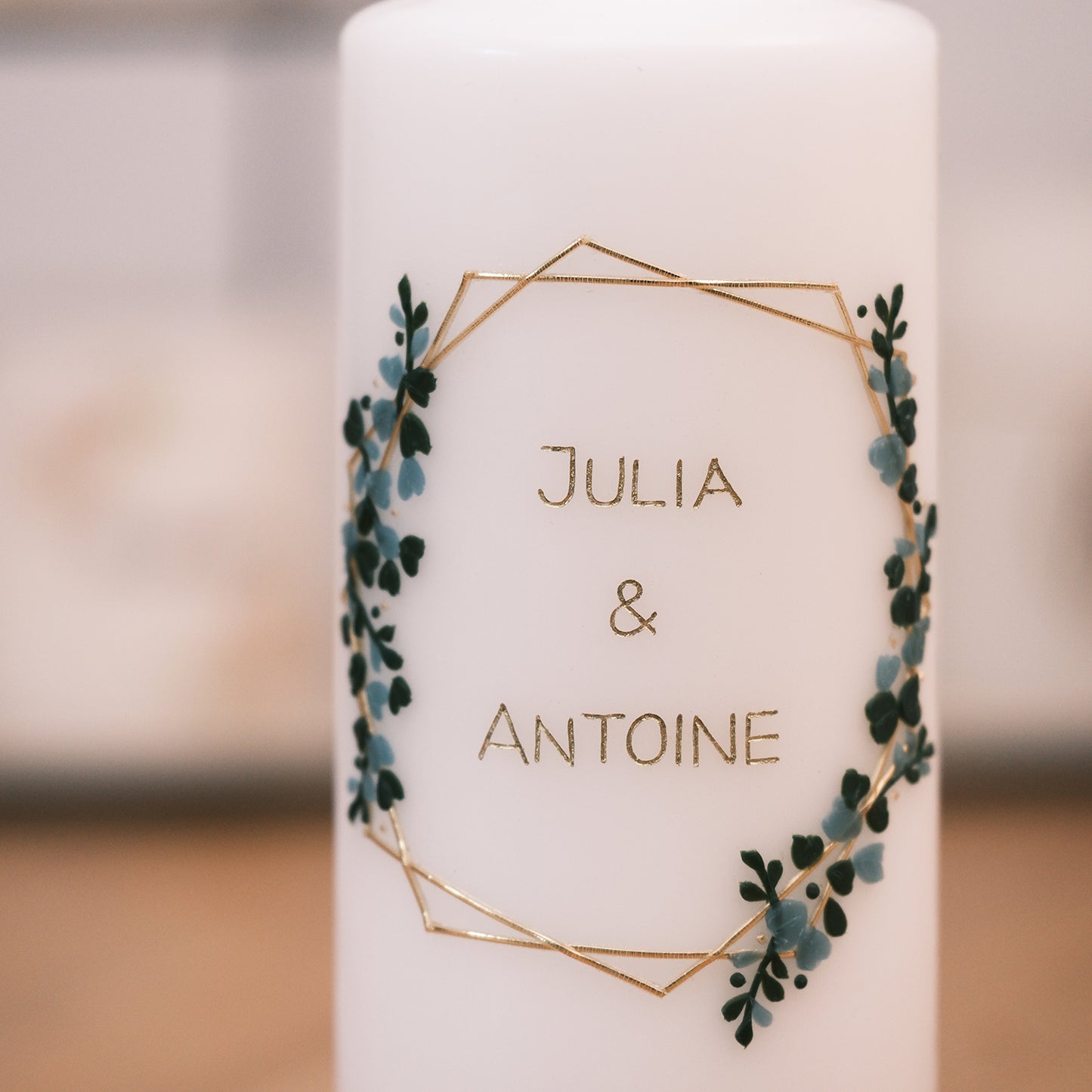 Hochzeitskerze Julia & Antoine