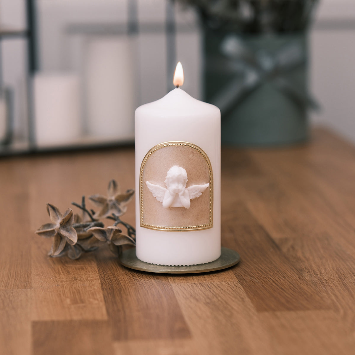 Kerze mit Engel - Rosis Kerzen 150/70mm